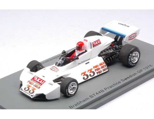 SPARK MODEL S7095 BRABHAM BT44B JAC NELLEMAN 1976 N.33 PRACTICE SWEDISH GP 1:43 Modellino