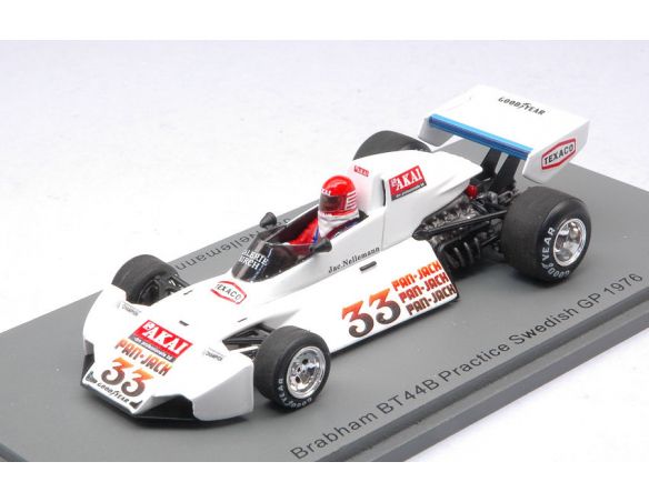 SPARK MODEL S7095 BRABHAM BT44B JAC NELLEMAN 1976 N.33 PRACTICE SWEDISH GP 1:43 Modellino