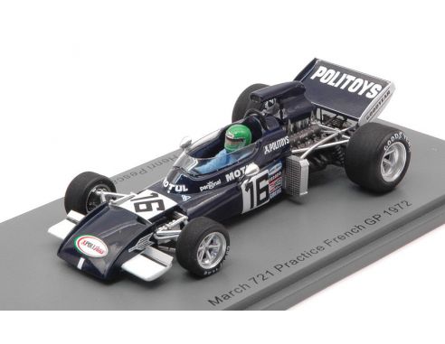 SPARK MODEL S7264 MARCH 721 HENRI PESCAROLO 1972 N.16 FRENCH GP 1:43 Modellino