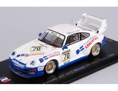 SPARK MODEL SF130 PORSCHE 911 GT2 N.70 WINNER 1000 KM PARIS 1995 OBEMDORFER-HUBNER 1:43 Modellino