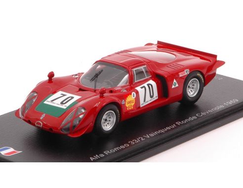 SPARK MODEL SF175 ALFA ROMEO 33.2 N.70 WINNER RONDE CEVENOLE 1969 IGNACIO GIUNTI 1:43 Modellino
