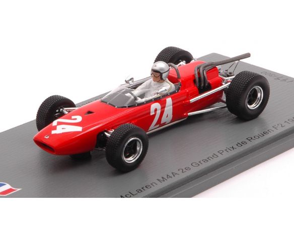 SPARK MODEL SF177 MC LAREN M4A N.24 2e GRAND PRIX DE ROUEN F2 1967 BRUCE MC LAREN 1:43 Modellino