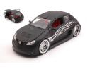 WELLY WE22486MABK PEUGEOT 206 TUNING MATT BLACK DECORATED 1:24 Modellino