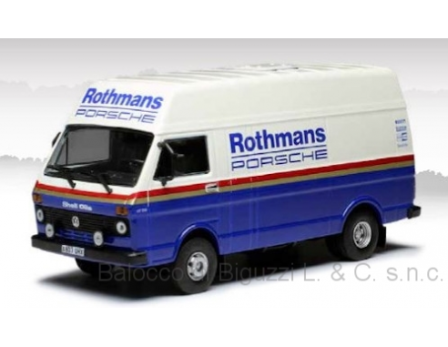 IXO MODEL RAC285X VW LT WHITE-BLUE ROTHMANS-PORSCHE  RALLY ASSISTANCE W/ROOF RACK 1:43 Modellino