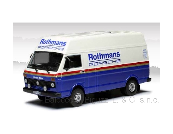 IXO MODEL RAC285X VW LT WHITE-BLUE ROTHMANS-PORSCHE  RALLY ASSISTANCE W/ROOF RACK 1:43 Modellino