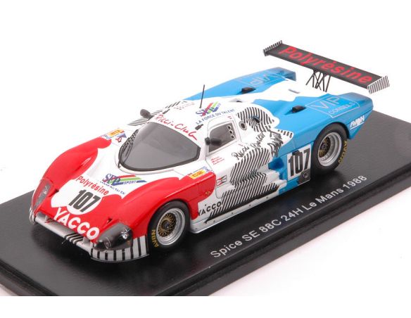 SPARK MODEL S4768 SPICE SE BBC N.107 LM 1988 J.L.RICCI-C.BALLOT LENA-J.C.ANDRUET 1:43 Modellino