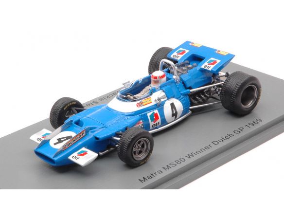 SPARK MODEL S7191 MATRA MS80 JACKIE STEWART 1969 N.4 WINNER DUTCH GP 1:43 Modellino