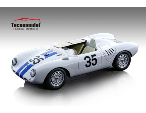 TECNOMODEL TMD18141A PORSCHE 550A N.35 LE MANS 1957 HUGUS/DE BEAUFORT 1:18 Modellino