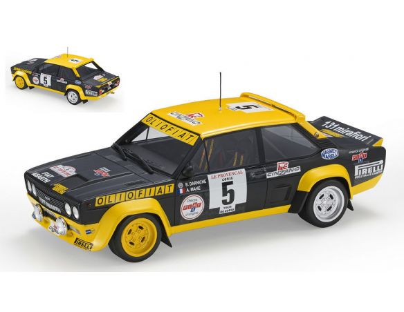 TOPMARQUES TOP43F FIAT 131 ABARTH N.5 WINNER RALLY TOUR DE COURSE 1977 DARNICHE-MAHE 1:18 Modellino