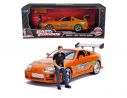 JADA TOYS JADA31139 TOYOTA SUPRA FAST & FURIOUS W/LIGHTS & BRIAN FIGURE 1:18 Modellino
