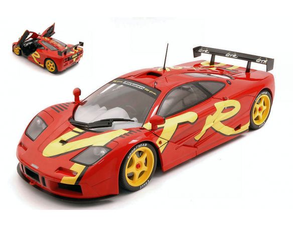 SOLIDO SL1804102 MC LAREN F1 GTR SHORT TAIL 1996 RED/YELLOW 1:18 Modellino
