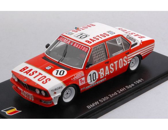 SPARK MODEL SB334 BMW 530i N.10 2nd 24 H SPA 1981 E.JOOSEN-D.VERMEERSCH-J.C.AUDRET 1:43 Modellino