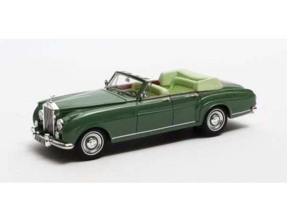 MATRIX SCALE MODELS MX41705-031 ROLLS-ROYCE SILVER CLOUD H.J.MULLINER 4 DOOR CABRIO OPEN 1962 GREEN 1:43 Modellino