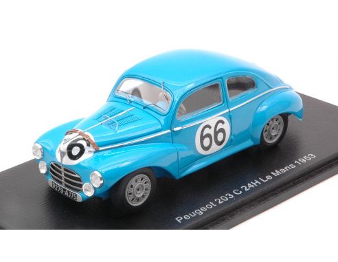 SPARK MODEL S4738 PEUGEOT 203 C N.66 LM 1953 A.CONSTANTIN-M.AUNAUD 1:43 Modellino