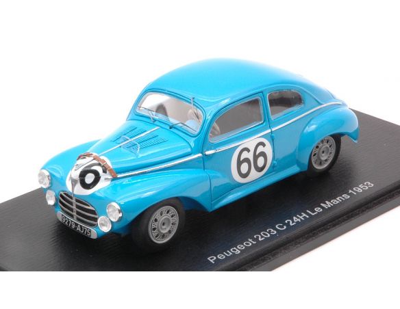 SPARK MODEL S4738 PEUGEOT 203 C N.66 LM 1953 A.CONSTANTIN-M.AUNAUD 1:43 Modellino