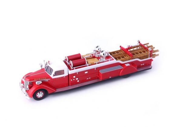 AUTOCULT ATC12012 DIAMOND T CITY SERVICE LADDER TRUCK 1941 RED 1:43 Modellino