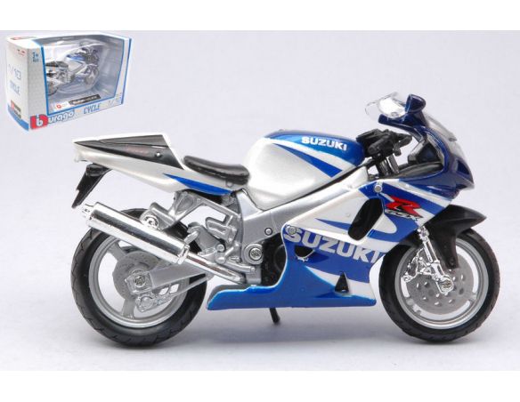 BBURAGO BU51008 SUZUKI GSX-R750 BLUE 1:18 Modellino