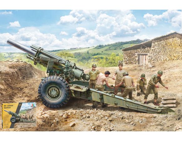 ITALERI IT6581 M1 155 mm HOWITZER WITH CREW KIT 1:35 Modellino