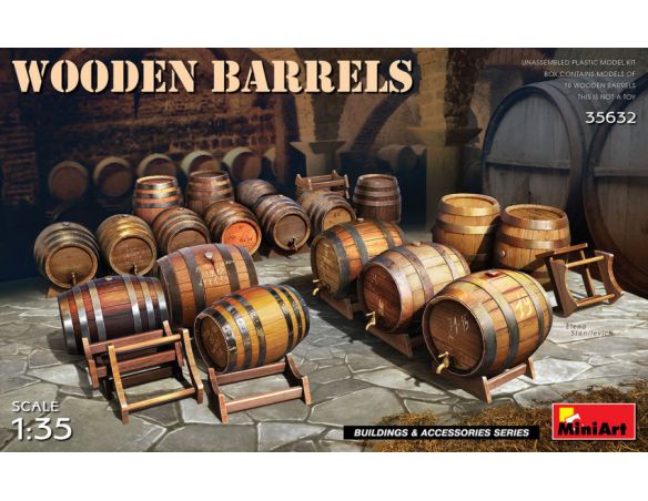 MINIART MIN35632 WOODEN BARRELS KIT 1:35 Modellino