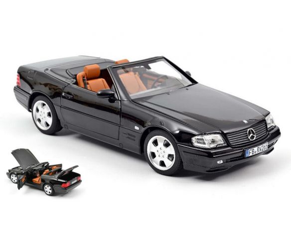 NOREV NV183750 MERCEDES SL 500 1999 BLACK 1:18 Modellino