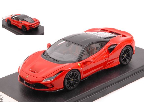 LOOKSMART LS503SE6 FERRARI F8 TRIBUTO DINO RED W/BLACK ROOF 1:43 Modellino