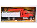 NEW RAY NY17116 MACK GRANITE TRUCKFARM RED TRAILER WHITE PLASTICA 1:18 Modellino