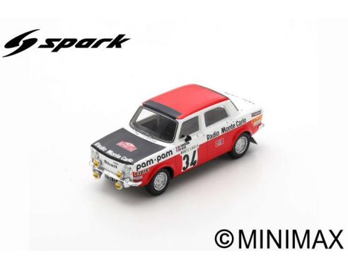 SPARK MODEL S9457 SIMCA 1000 RALLY 2 N.34 MONTE CARLO 1973 B.FIORNETINO-M.GELIN 1:43 Modellino