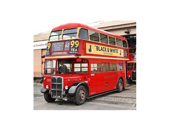 IXO MODEL BUS026LQ AEC REGENT III RT 1939 RED-BLACK-WHITE 1:43 Modellino