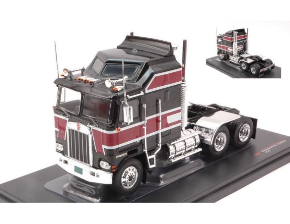 IXO MODEL TR071 KENWORTH K100 AERODYNE 1976 BLACK/DARK RED 1:43 Modellino