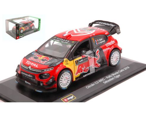 BBURAGO BU41053 CITROEN C3 WRC N.1 RALLY MONTE CARLO 2019 OGIER-INGRASSIA 1:32 Modellino