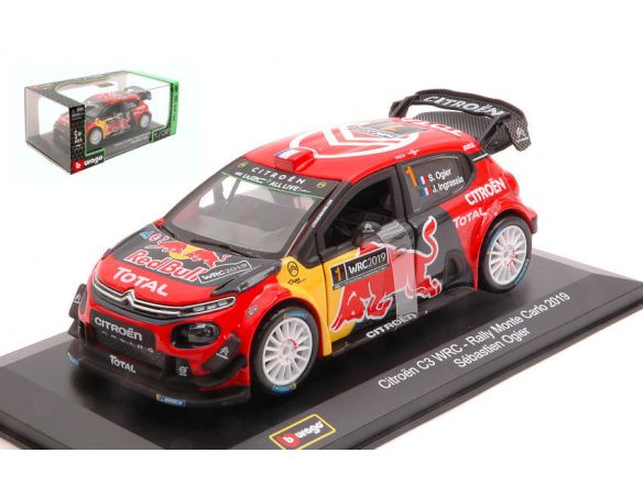 BBURAGO BU41053 CITROEN C3 WRC N.1 RALLY MONTE CARLO 2019 OGIER-INGRASSIA 1:32 Modellino