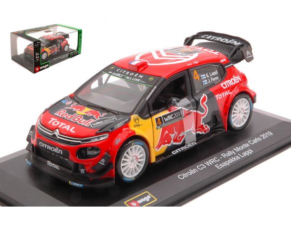 BBURAGO BU41054 CITROEN C3 WRC N.4 RALLY MONTE CARLO 2019 LAPPI-FERM 1:32 Modellino