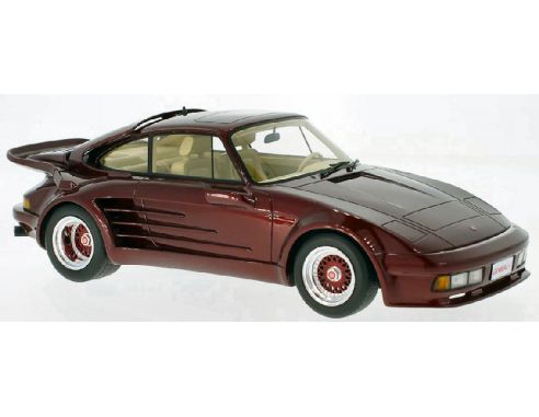 BOS MODEL BOS306 PORSCHE 911 TURBO GEMBALLA DARK METALLIC RED 1:18 Modellino