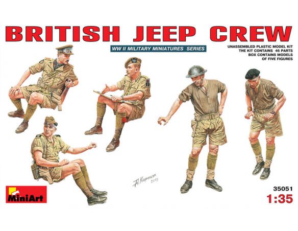 MINIART MIN35051 BRITISH JEEP CREW KIT 1:35 Modellino