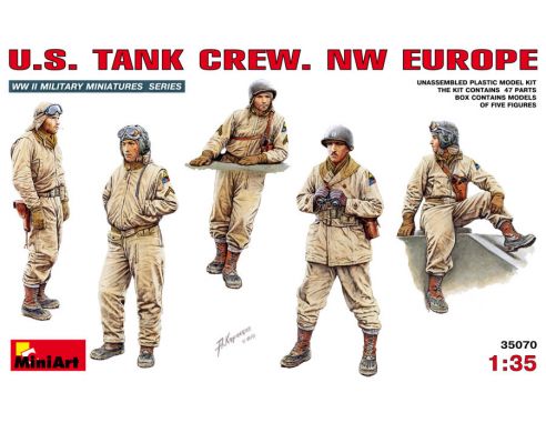 MINIART MIN35070 U.S. TANK CREW NW EUROPE KIT 1:35 Modellino