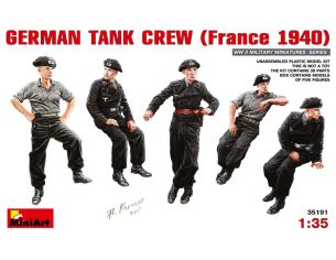 MINIART MIN35191 GERMAN TANK CREW (FRANCE 1940) KIT 1:35 Modellino