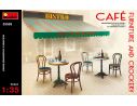 MINIART MIN35569 CAFE  FURNITURE & CROCKERY KIT 1:35 Modellino