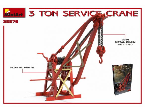 MINIART MIN35576 3 TON SERVICE CRANE KIT 1:35 Modellino