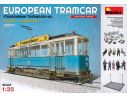 MINIART MIN38009 EUROPEAN TRAMCAR W/CREW & PASSENGERS KIT 1:35 Modellino