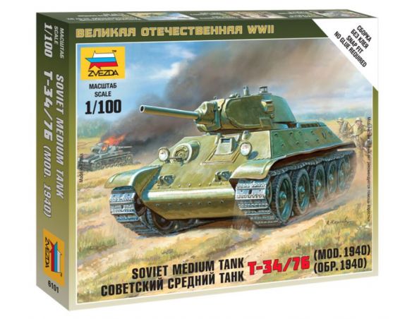 ZVEZDA Z6101 SOVIET TANK T34/76 KIT 1:72 Modellino