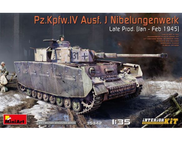 MINIART MIN35342 PZ.KPFW.IV AUSF.JNIBELUNGENWERK LATE PROD.(JAN.FEB.1945) KIT 1:35 Modellino