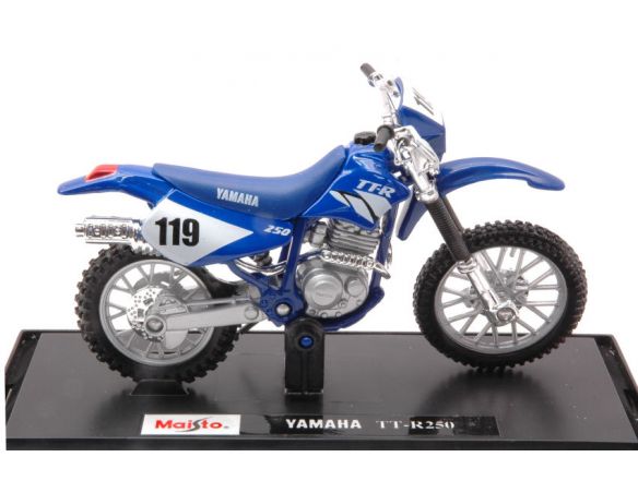 MAISTO MI311B YAMAHA TT-R250 N.119 BLUE 1:18 Modellino