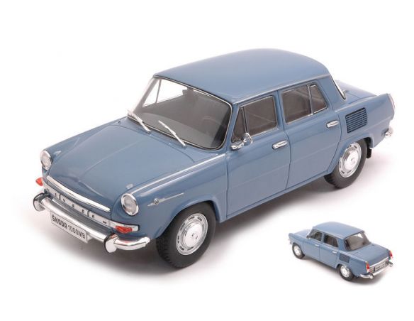 WHITEBOX WB124054 SKODA 1000 MB LIGHT BLUE 1:24 Modellino
