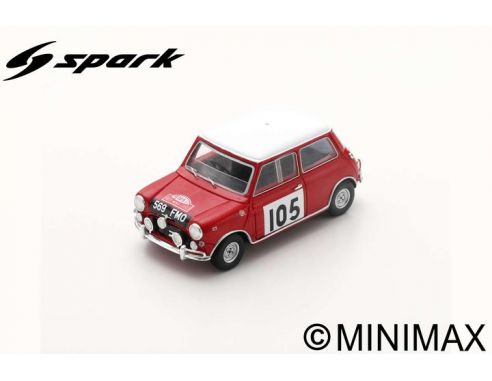 SPARK MODEL S1192 MORRIS COOPER S N.105 MONTE CARLO RALLY 1964 R.AALTONEN-T.AMBROSE 1:43 Modellino