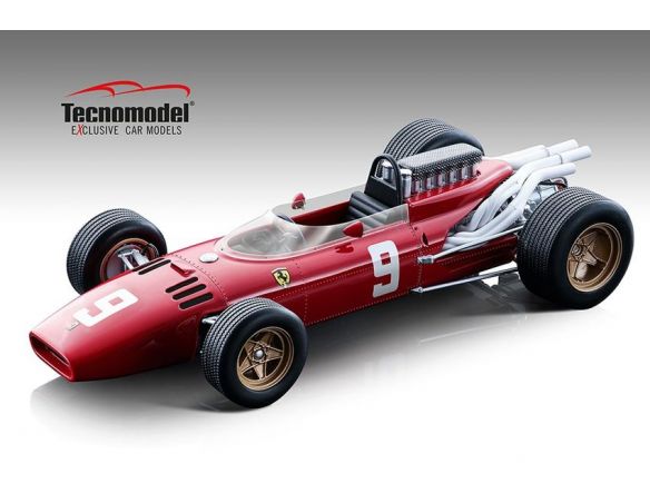 TECNOMODEL TMD18163B FERRARI 312 F1 N.9 GERMAN GP 1966 LORENZO BANDINI 1:18 Modellino