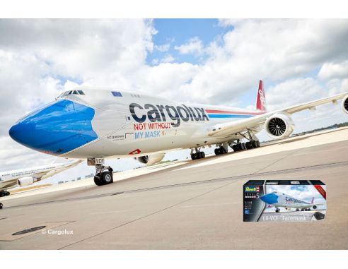 REVELL RV03836 BOEING 747-BF CARGOLUX LX-VCF FACEMASK KIT 1:144 Modellino