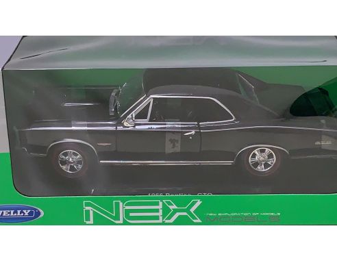 Welly WE9856 PONTIAC GTO 1966 METALLIC BLACK 1:18 Modellino