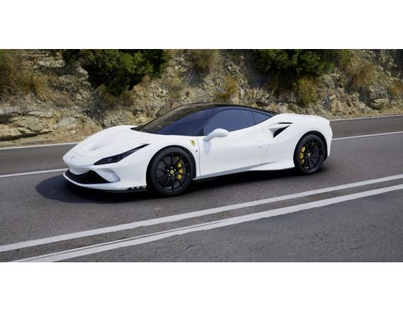 LOOKSMART LS503SE7 FERRARI F8 TRIBUTO CERVINO WHITE W/BLACK ROOF 1:43 Modellino