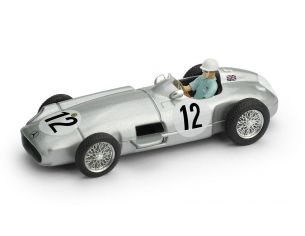 BRUMM BM0072C-CH MERCEDES J.M.FANGIO 1955 N.12 WINNER BRITAIN GP 1:43 Modellino