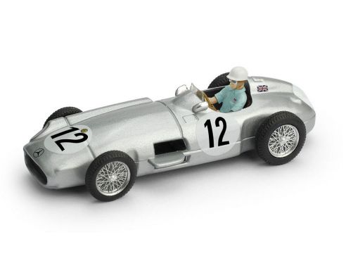 BRUMM BM0072C-CH MERCEDES J.M.FANGIO 1955 N.12 WINNER BRITAIN GP 1:43 Modellino